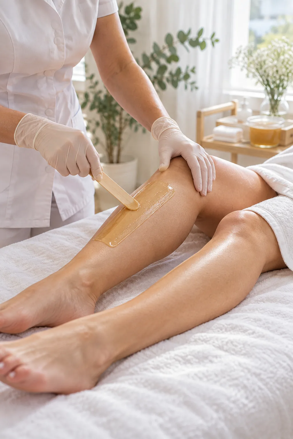 Illustrative waxing service